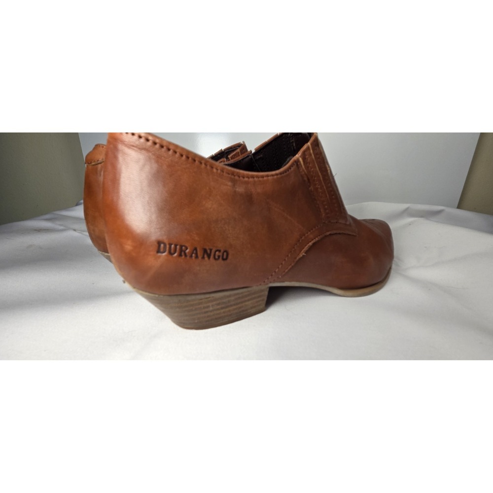 Durango Women's Size 9.5 Leather Western Ankle Boots RD 3522 Brown - Picture 7 of 8